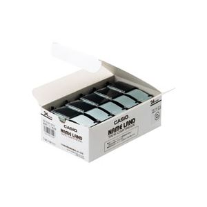 (まとめ) カシオ(CASIO) NAME LAND(ネームランド) スタンダードテープ 24mm 透明(黒文字) 5本入×20パック