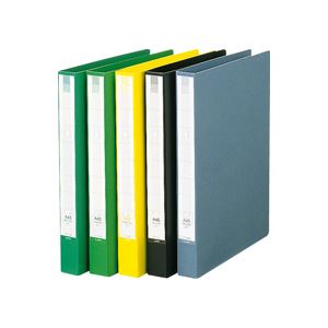 (まとめ) ライオン事務器リングファイル A4タテ 2穴 210枚収容 背幅35mm ライトグリーン RF-103B 1冊 【×3セット】