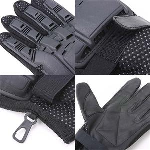 SWAT プロテクトタイプ グローブ 手袋 L フルフィンガー ブラック 牛革 ポリウレタン 特殊部隊 ミリタリーウェア 軍モノ