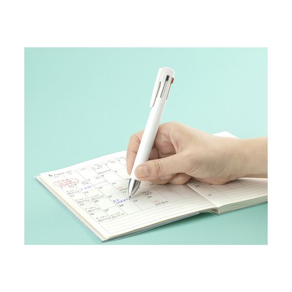 (まとめ) ゼブラ 多機能ペンブレン4+S 0.7mm (軸色:白) B4SA88-W 1本 【×2セット】