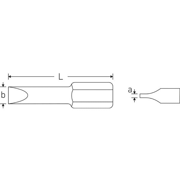 STAHLWILLE スタビレー 1/4HEX 段付マイナスビット 刃先厚1.0mm 刃先幅5.5mm 1246 工具 ツール DIY 作業工具