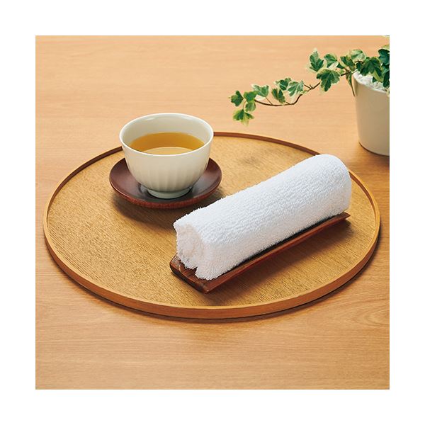 (まとめ) TANOSEEおしぼりタオル ライトブラウン 1パック(10枚) 【×3セット】