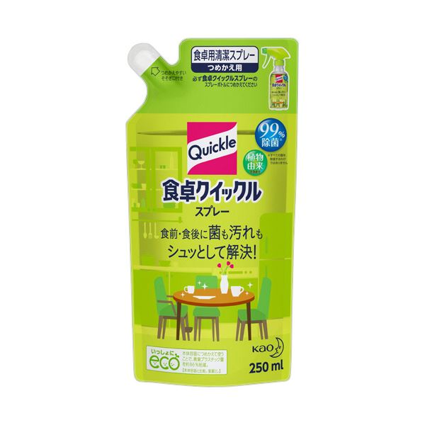 (まとめ) 花王食卓クイックル スプレー 詰替用 250mL 1本 【×5セット】