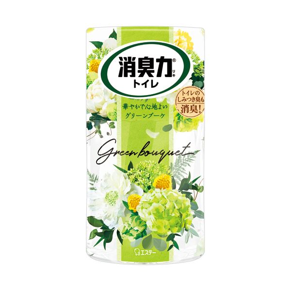 (まとめ) エステートイレの消臭力 グリーンブーケ 400mL 1セット(3個) 【×2セット】