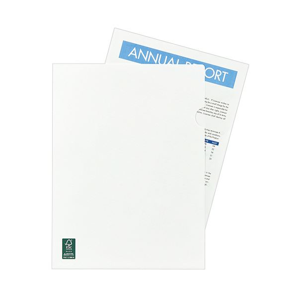 TANOSEEペーパーホルダー(FSC認証) A4 白 1パック(100枚)