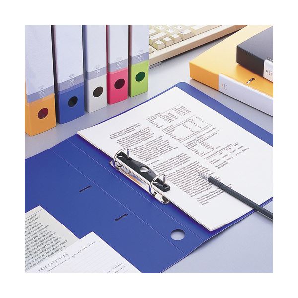 (まとめ) リヒトラブリクエスト D型リングファイル A4タテ 2穴 230枚収容 23mmとじ 背幅34mm クリヤー G2220-1 1冊 【×5セット】