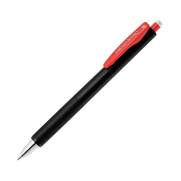 ゼブラジェルボールペン サラサナノ 0.38mm 赤 JJX72-R-N 1セット(10本)