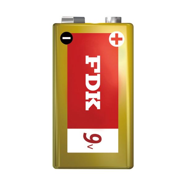 (まとめ) FDKアルカリ乾電池 9V形 6LR61(S) 1本 【×5セット】
