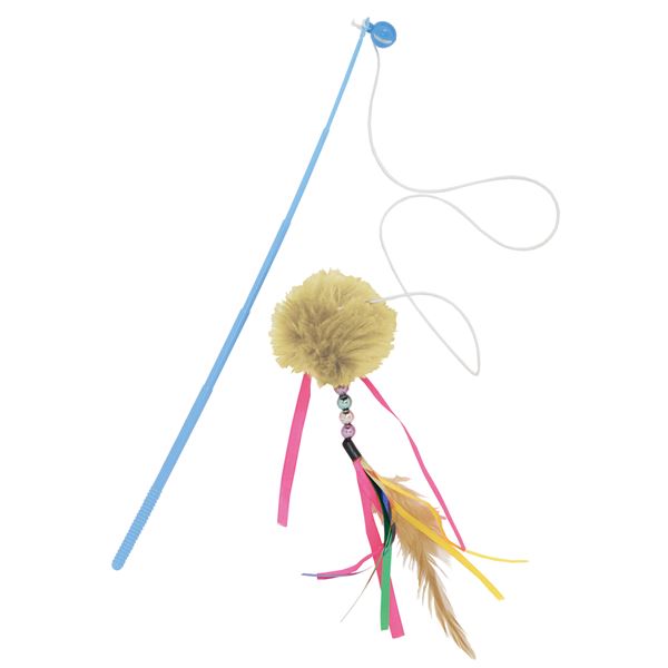 (まとめ) CAT TOY 猫じゃらし ふわふわボール 【×5セット】 (猫用玩具)【代引不可】