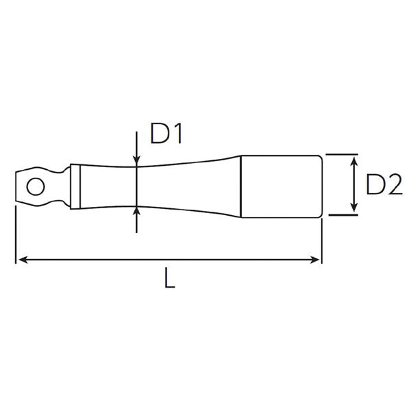 KTC 京都機械工具 9.5SQ 首振り エクステンションバー 200mm BE3-200JW 工具 ツール DIY 作業工具