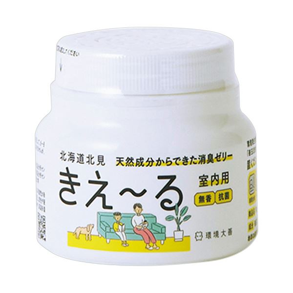 (まとめ) 環境大善魔法のように消臭 きえーるゼリータイプ 無香 本体 160g 1個 【×2セット】