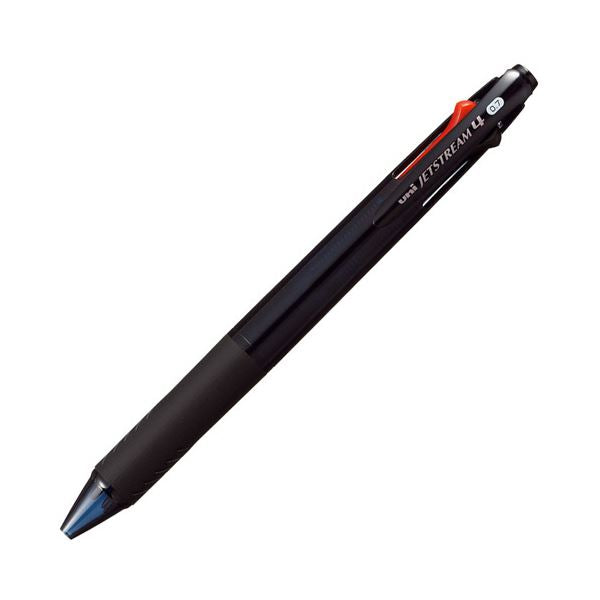 (まとめ)三菱鉛筆 ジェットストリーム4色ボールペン 0.7mm (軸色:透明ブラック) SXE450007T.24 1本【×5セット】