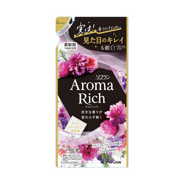(まとめ) ライオン ソフランアロマリッチ ジュリエット つめかえ用 380mL 1パック 【×5セット】