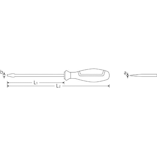 STAHLWILLE スタビレー マイナスドライバー 刃先厚0.5mm 刃先幅3.5mm 軸長90mm 4621-1N 工具 ツール DIY 作業工具