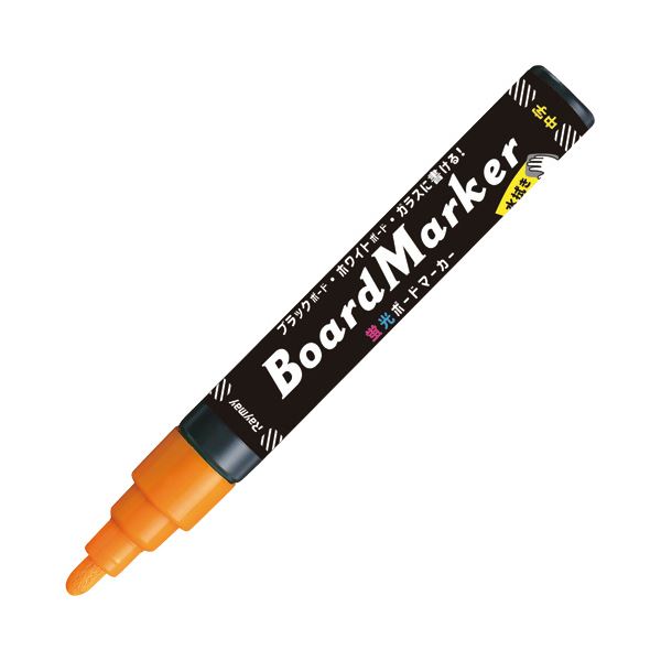 (まとめ)レイメイ藤井 蛍光ボードマーカー 中字オレンジ LBM1046D 1本【×10セット】
