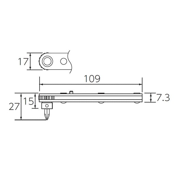KTC 京都機械工具 板ラチェット差替えドライバー RM22 ドライバー 工具 ツール DIY 作業工具