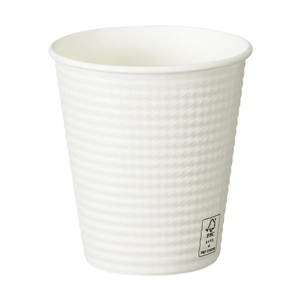 (まとめ) サンナップエンボスカップ ホワイト 210mL(7オンス) 1パック(50個) 【×3セット】