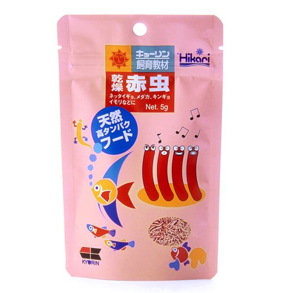 (まとめ)キョーリン キョーリン飼育教材 乾燥赤虫 5g 熱帯魚用フード 【×5セット】【代引不可】