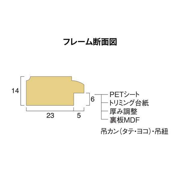 賞状額 絵画額 ポスター額 コピー用紙 トリミング用紙付き SP B5(大) 収納寸法:194×273mm ナチュラル 額 額縁 フレーム