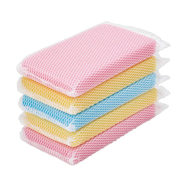 TANOSEEキッチンスポンジ抗菌タイプ ネット 1セット(50個:10個×5パック)