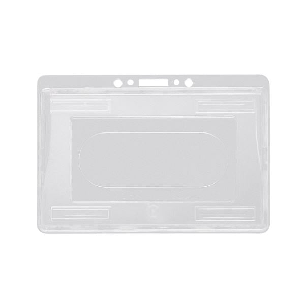 (まとめ) ライオン事務器名札用ホルダー ヨコ型 ハードタイプ(IDカード2枚用) N216H-2P 1パック(2枚) 【×3セット】