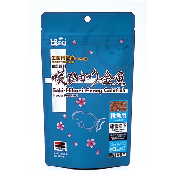 (まとめ)キョーリン 咲ひかり 金魚稚魚用 緩慢沈下 100g 金魚用フード 【×3セット】【代引不可】