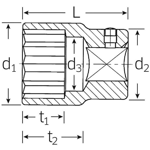 STAHLWILLE スタビレー 45-13 3/8SQ ソケット 12角 02010013 工具 ツール DIY 作業工具 道具