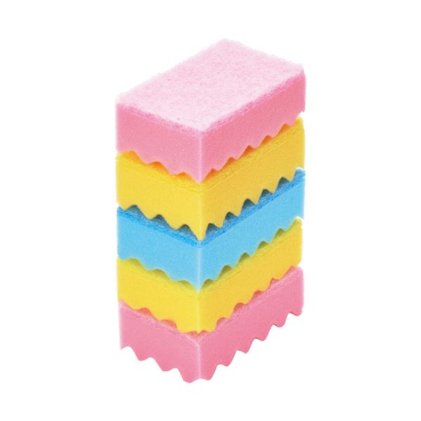 TANOSEEキッチンスポンジ抗菌タイプ ソフト 1セット(50個:10個×5パック)