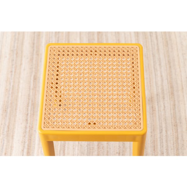 スツール 約W34×D34×H46cm イエロー スタッキング可 軽量 椅子 スタッキングスツール インテリア家具 完成品