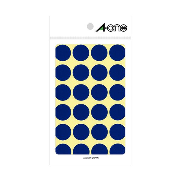 (まとめ) エーワンカラーラベル 丸型 直径20mm 青 07042 1パック(336片:24片×14シート) 【×5セット】