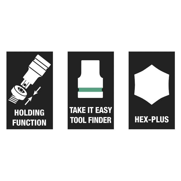 WERA ヴェラ 差込角1/4DR Hex-Plus 保持機能付き ビットソケット 先端サイズ5mm 全長100mm 003336 工具 ツール DIY 作業工具