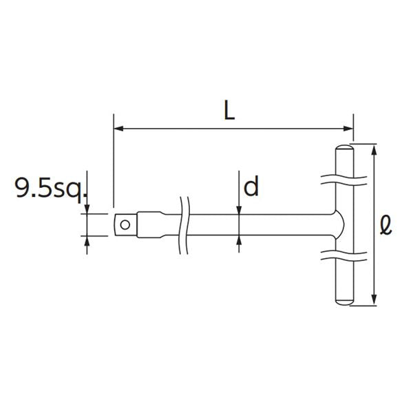 KTC 京都機械工具 9.5SQ T形ハンドル TH20 工具 ツール DIY 作業工具