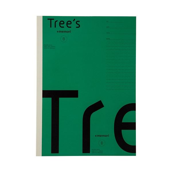 (まとめ)日本ノート Tree s B5 Pメモリ B罫30枚グリーン(×10セット)