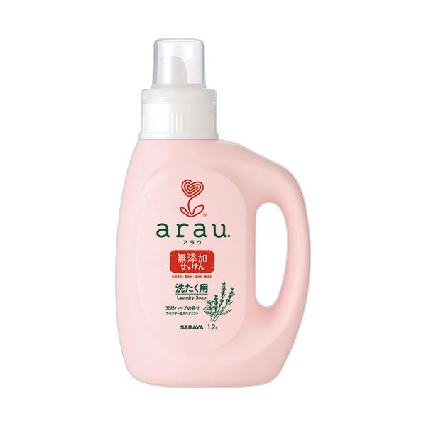 (まとめ) サラヤアラウ.洗たく用せっけん 本体 1.2L 1本 【×2セット】