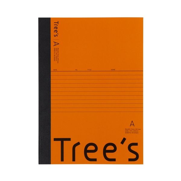 【まとめ】 Trees B5 A罫 30枚 オレンジ 【×10セット】