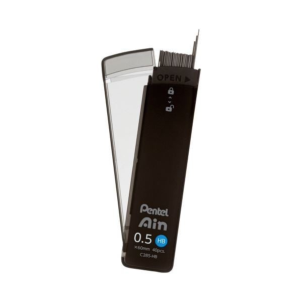 (まとめ) ぺんてるシャープペン替芯 ぺんてるアイン 0.5mm HB C285-HB 1個(40本) 【×10セット】