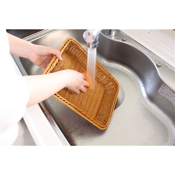 キッチン収納 キッチンラック 幅39.5cm ナチュラル 洗えるバスケット付き トースターラック 家電下 木製 組立品 キッチン