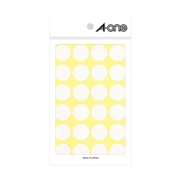 (まとめ) エーワンカラーラベル 丸型 直径20mm 白 07050 1パック(336片:24片×14シート) 【×5セット】
