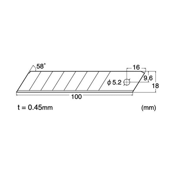(まとめ) NTカッター L型用替刃 BL1P1パック(10枚) 【×5セット】