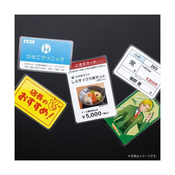 ヒサゴ フジプララミネートフィルム CPリーフ ラミPOP カード(60×90mm) CPLP010 1パック(24枚:8面付×3シート)