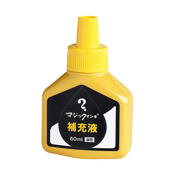 (まとめ)寺西化学 マジックインキ用補充インキ60ml 黄色 MHJ60J-T5 1本【×5セット】