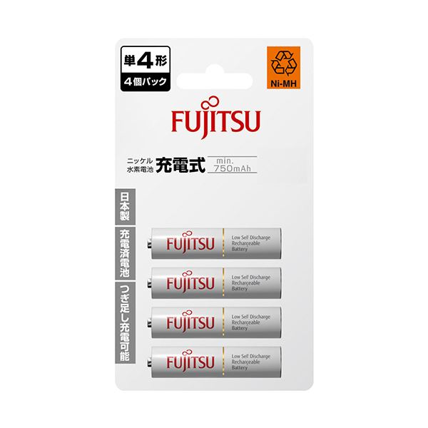 FDK 富士通ニッケル水素電池 スタンダードタイプ 単4形 HR-4UTC(4B) 1パック(4本)