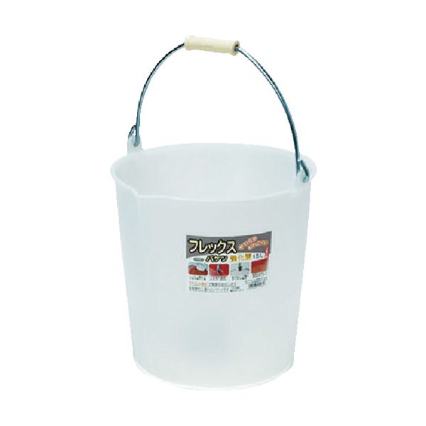 田中工業 フレックスバケツ 15L クリア FB-15C 1個