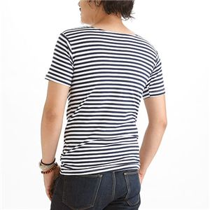 ロシア海軍 ボーダー Tシャツ ネイビー S レプリカ 綿100％ 露軍 半袖 ティーシャツ ミリタリーウェア 軍モノ