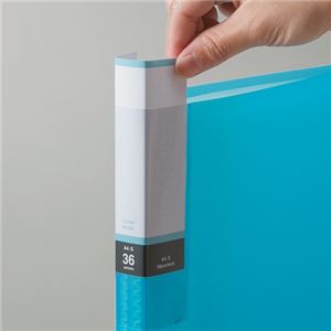 （まとめ） TANOSEE クリアブック（透明表紙） A4タテ 12ポケット 背幅8mm クリア 1冊 【×10セット】
