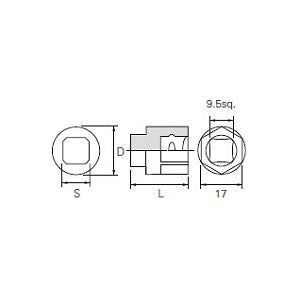 KTC 京都機械工具 9.5SQ ドレンプラグソケット AC302-08 ソケット 工具 ツール DIY 作業工具