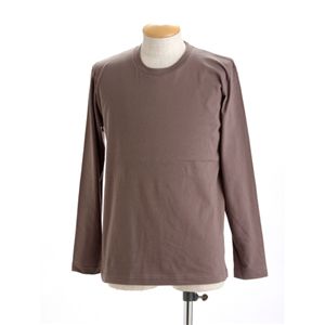 長袖 Tシャツ XL チャコール ユニセックス 綿100％ 吸水性 柔らかい ロンT 長袖Tシャツ ロンティ ロングスリーブ