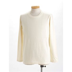 長袖 Tシャツ L ナチュラル ユニセックス 綿100％ 吸水性 柔らかい ロンT 長袖Tシャツ ロンティ ロングスリーブ