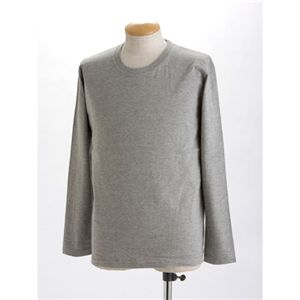 長袖 Tシャツ XL ヘザーグレー ユニセックス 綿100％ 吸水性 柔らかい ロンT 長袖Tシャツ ロンティ ロングスリーブ
