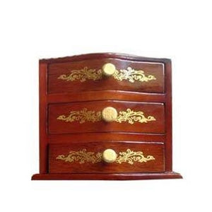 小引出し キーボックス 卓上小引き出し RE1814 3段 幅12cm 奥10cm　高11cm 天然木製 完成品